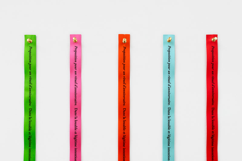 Sophie Calle - Proposition pour un rituel d'anniversaire, 2026 (Fizz Red)