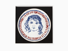 Load image into Gallery viewer, Claire Tabouret - Portrait with Stripes - Stoneware Plate
