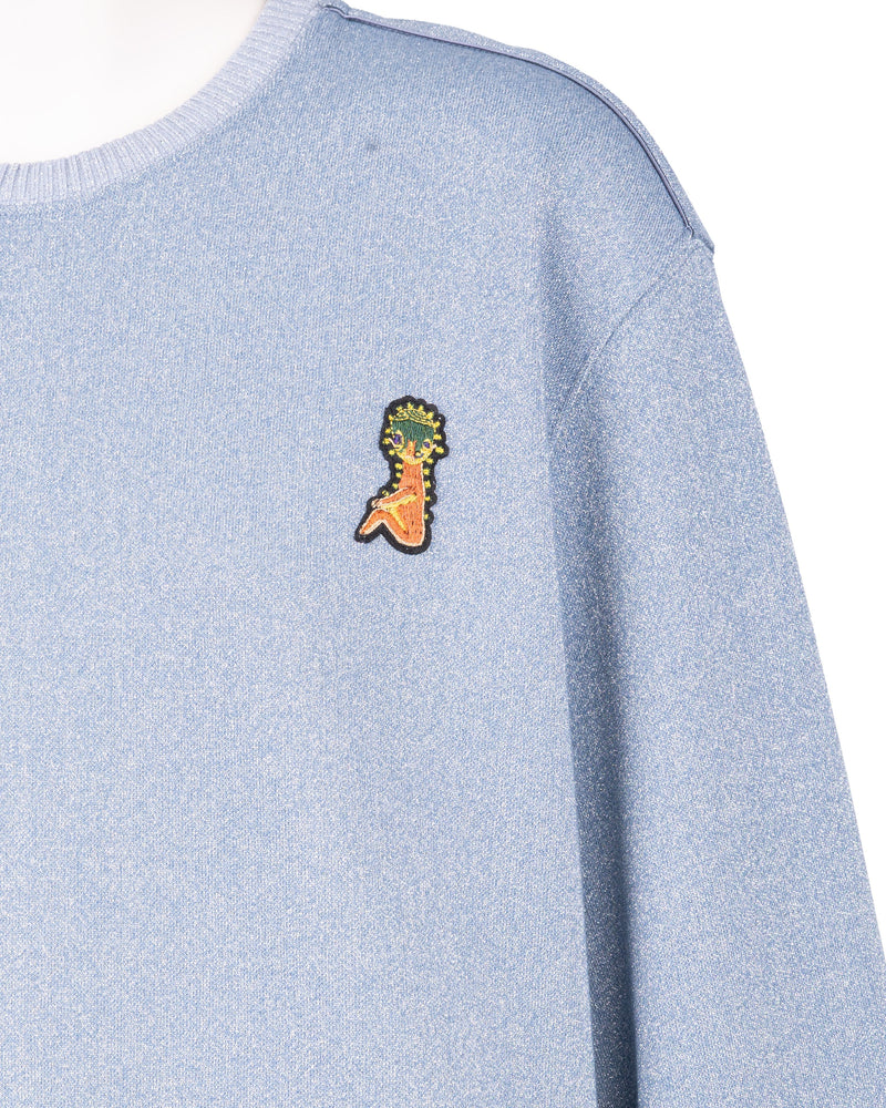 Izumi Kato x Anteprima - Shiny Terry Sweater (Blu Grigio)