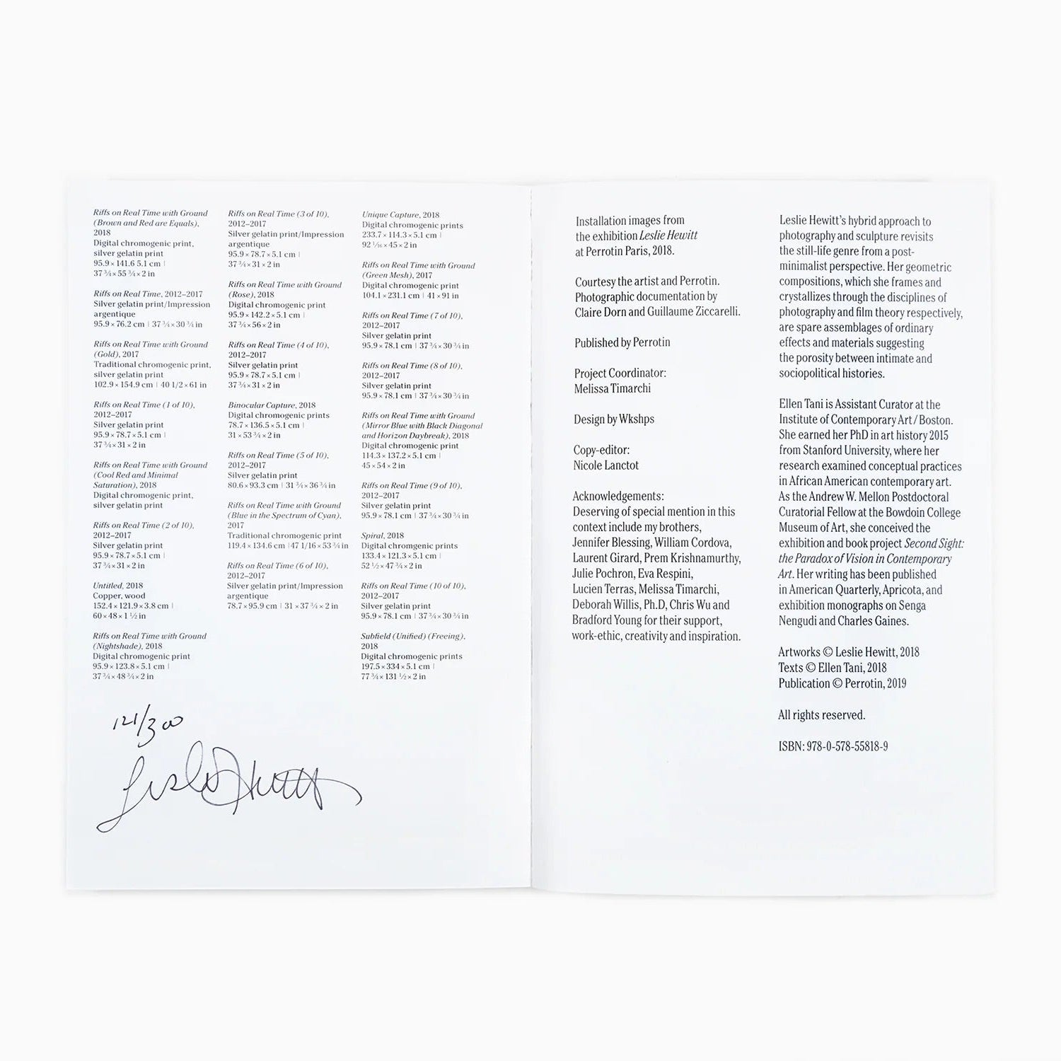 Leslie Hewitt - Set Theory (Signed)
