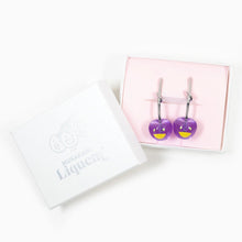 Load image into Gallery viewer, Takashi Murakami x Liquem - Cherry Earrings (Purple)