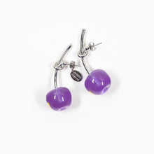 Load image into Gallery viewer, Takashi Murakami x Liquem - Cherry Earrings (Purple)