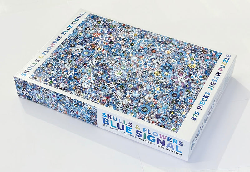 Takashi Murakami - Jigsaw Puzzle - Skulls & Flowers Blue Signal