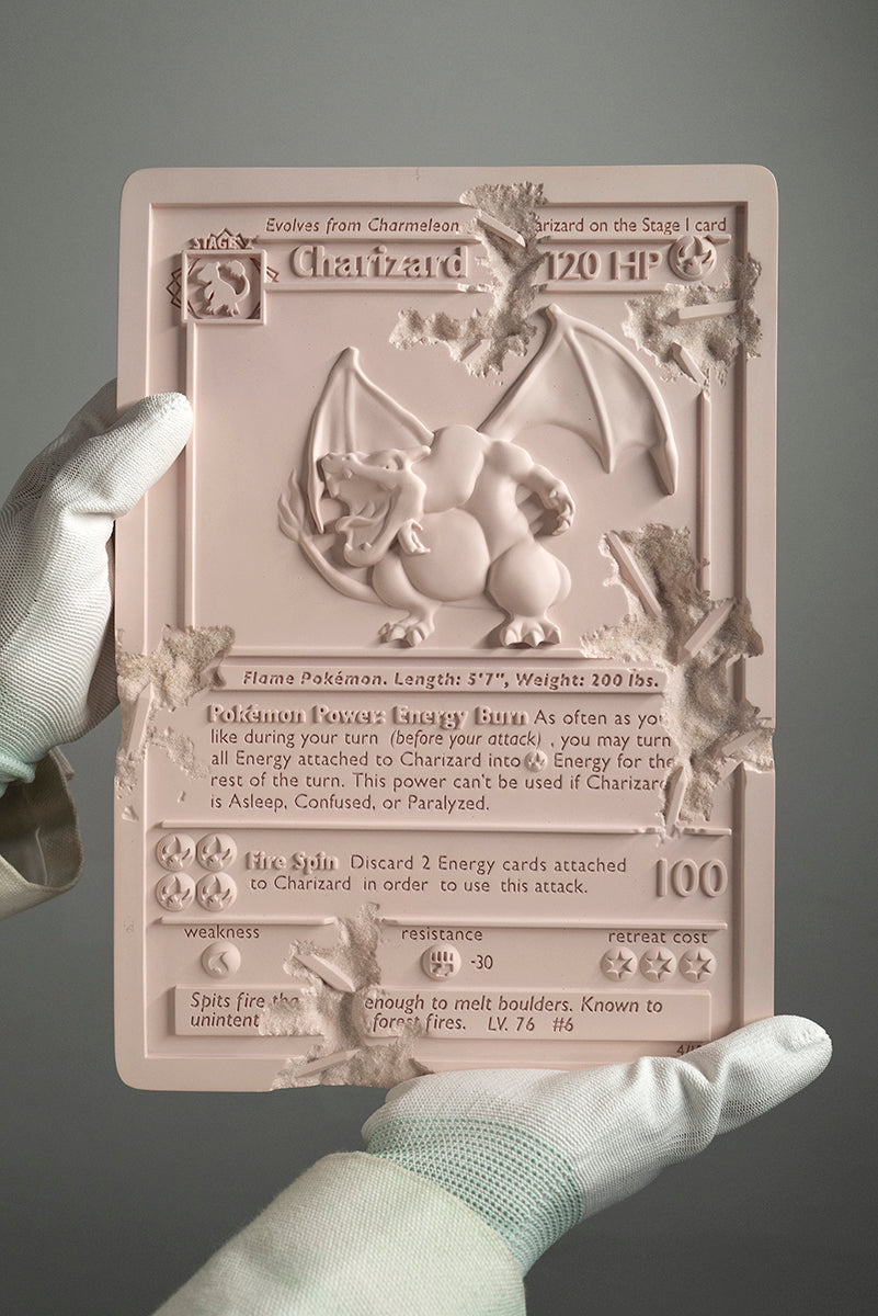 silver charizard pokemon card Daniel Arsham