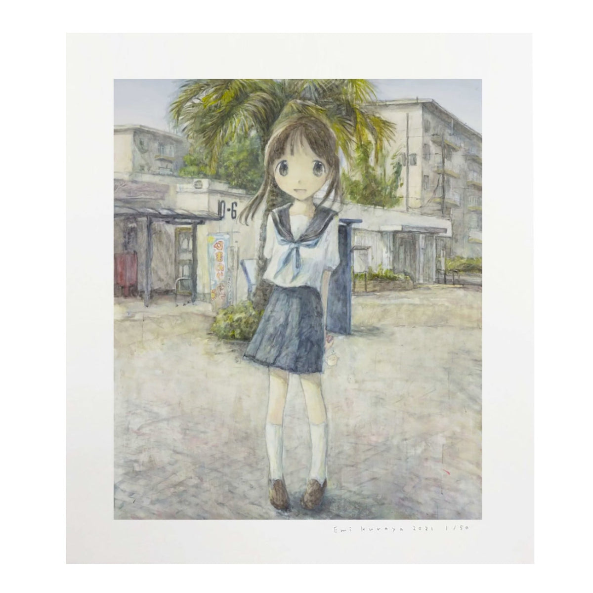 Emi Kuraya 版画 2021年 「変わる景色」　くらやえみ Emi Kuraya 版画 2021年 「変わる景色」 くらやえみ