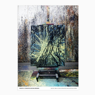 Hans Hartung - Vue de T1989 dans l'atelier de HH, Antibes