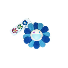 Load image into Gallery viewer, Takashi Murakami - Plush Flower Pin Keychain - Turquoise Blue
