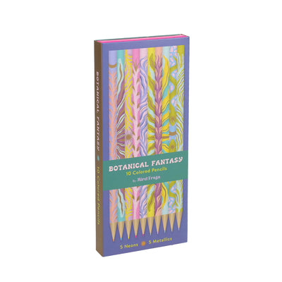 Botanical Fantasy - 10 Colored Pencils