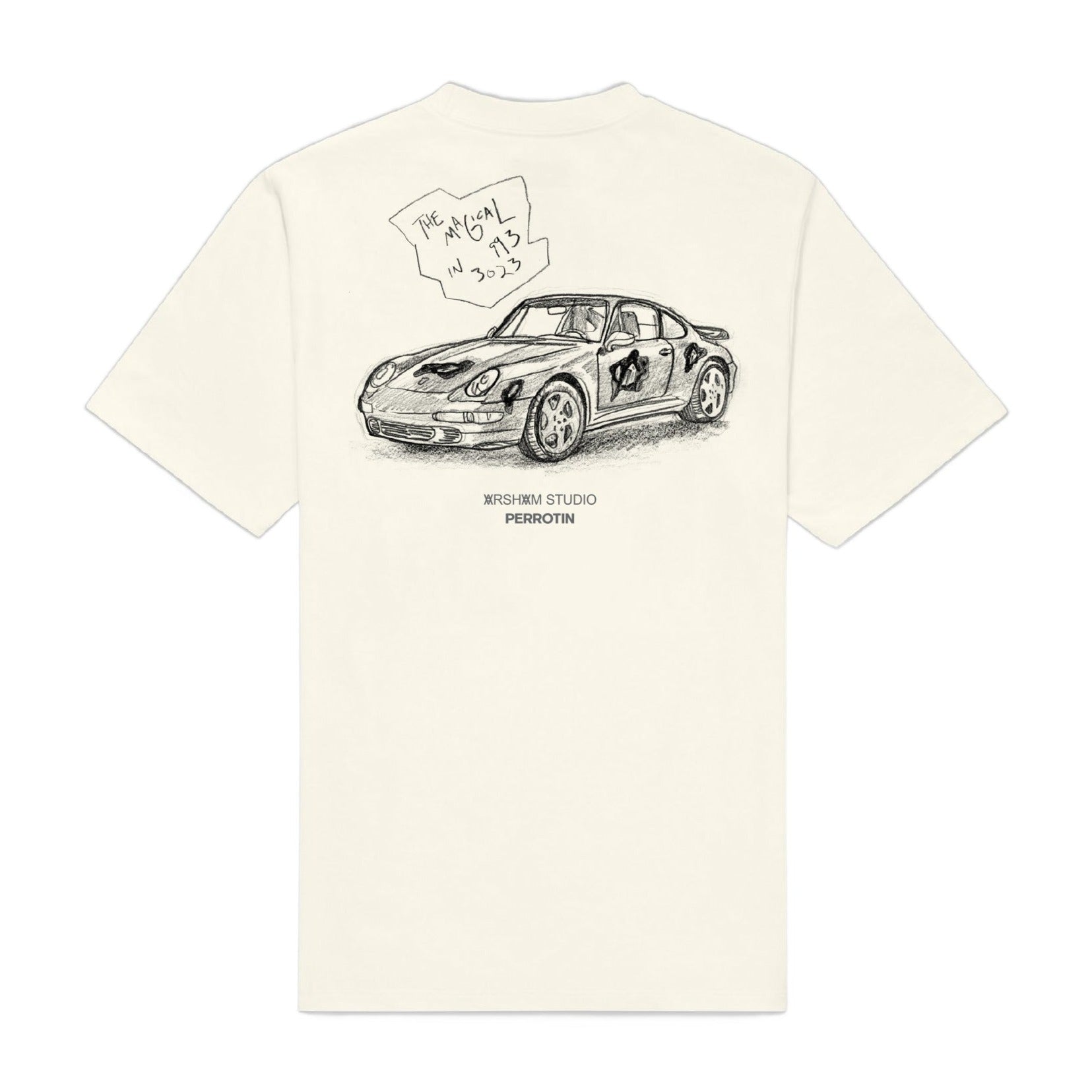 Daniel Arsham - 20 Years: T-Shirt - Porsche (Cream) – Perrotin New York