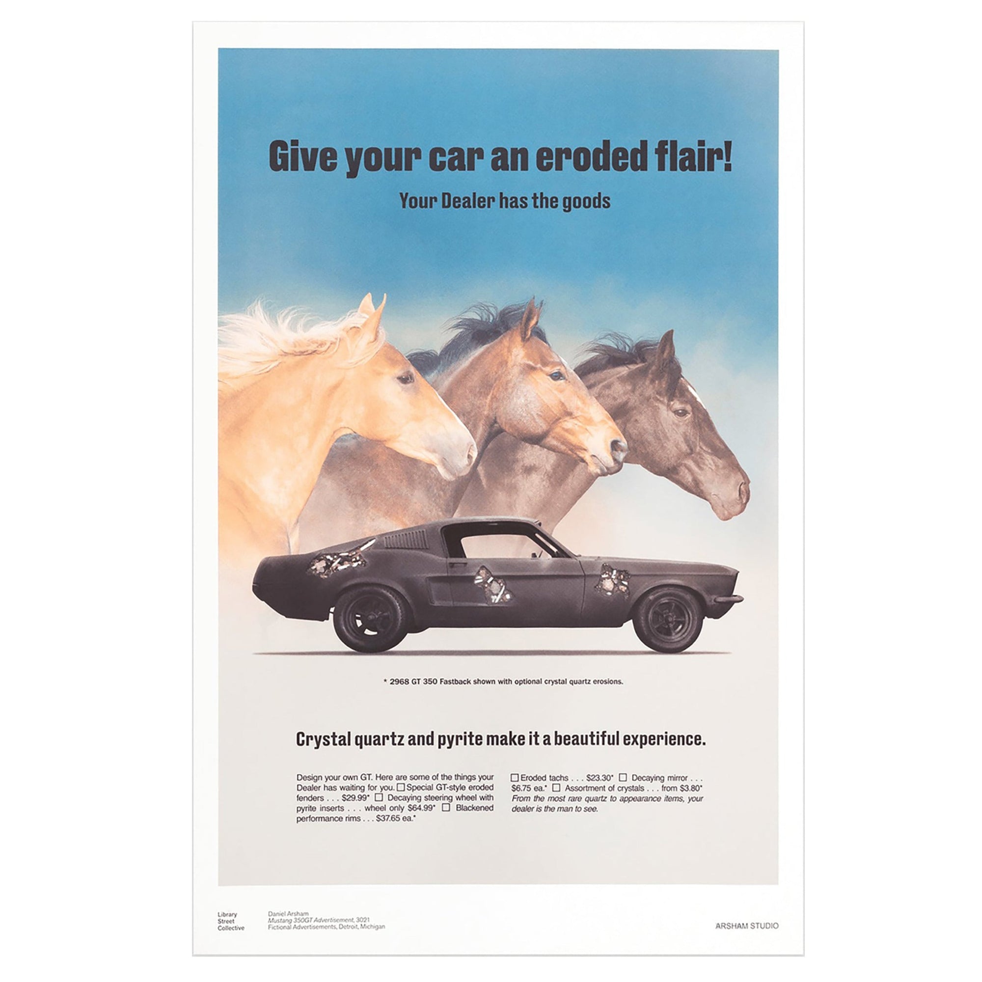 Daniel Arsham - Fictional Advertisement Poster - Mustang 350 GT (Individual)