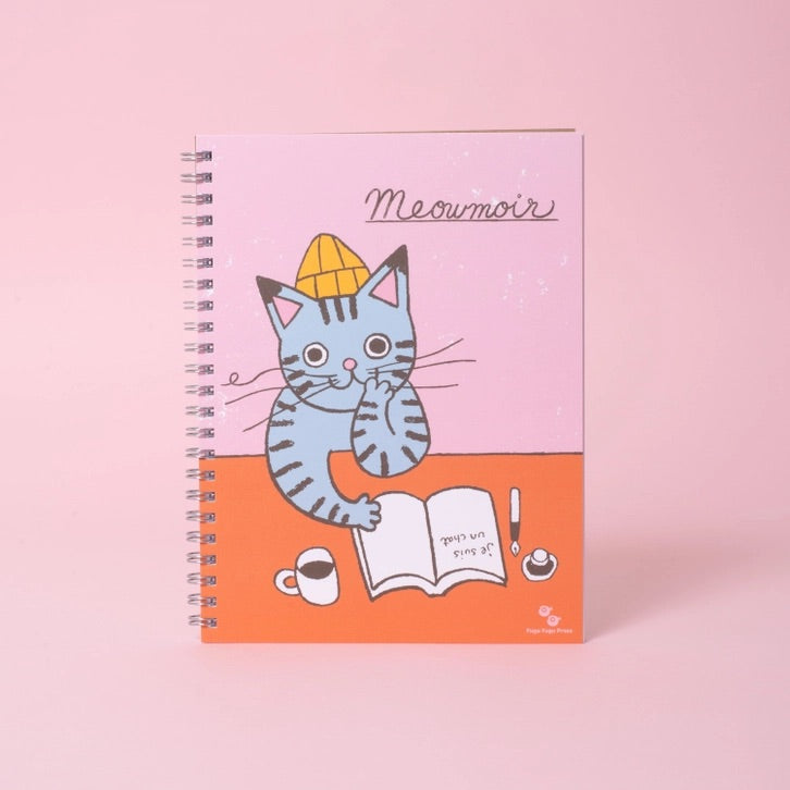 Meowmoir Cat - Spiral Notebook