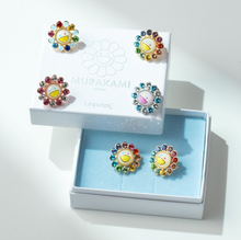Load image into Gallery viewer, Takashi Murakami x Liquem - Flower Clip-On Earrings (Rainbow)

