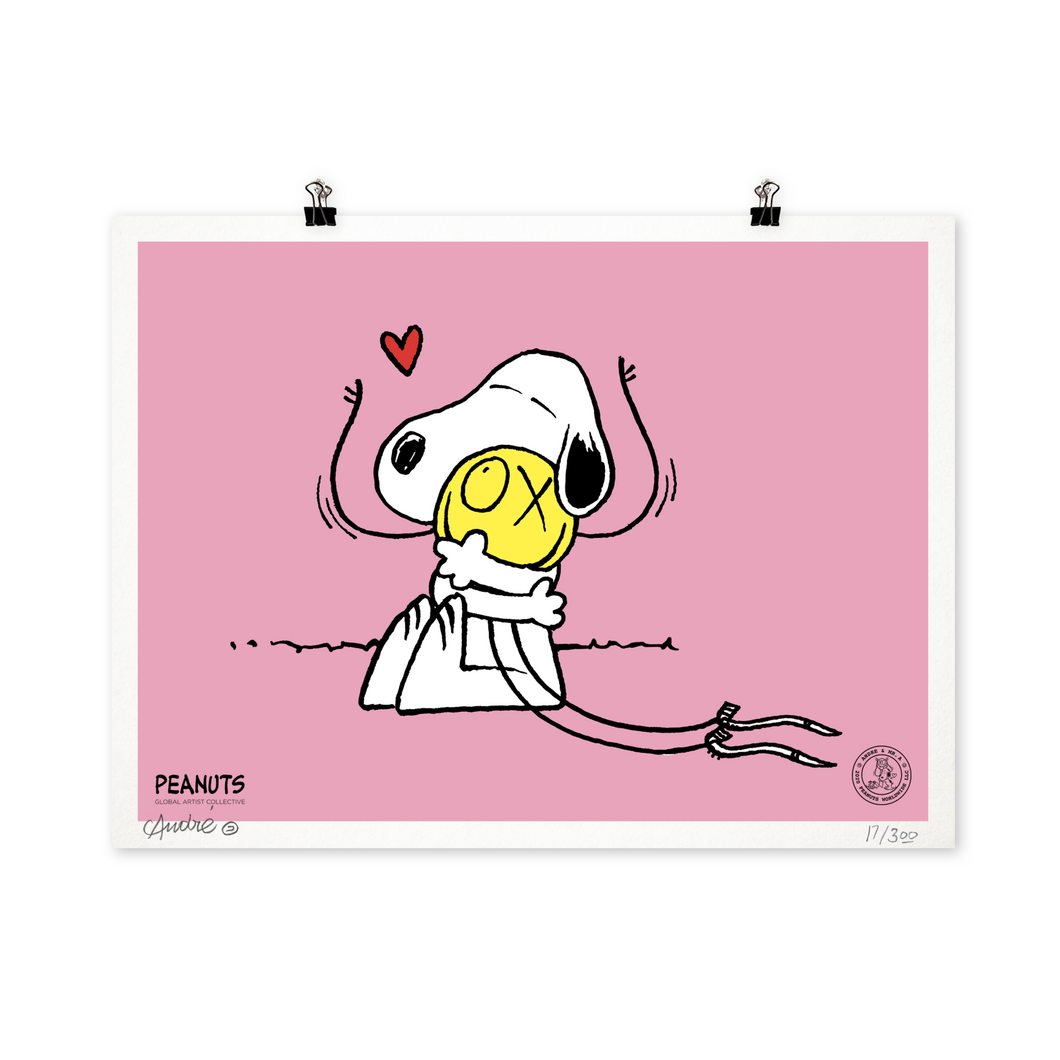 Mr. Andre -Snoopy Hugs Mr. A (Pink)
