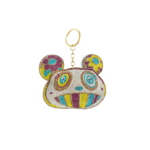 Load image into Gallery viewer, Takashi Murakami - Plush Glitter Keychain - Panda
