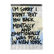 Load image into Gallery viewer, Benny Cruz - Subway Map Gratitude (I&#39;m Sorry I Didn&#39;t Text You Back)
