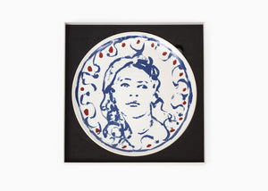 Claire Tabouret - Portrait with Curls - Stoneware Plate