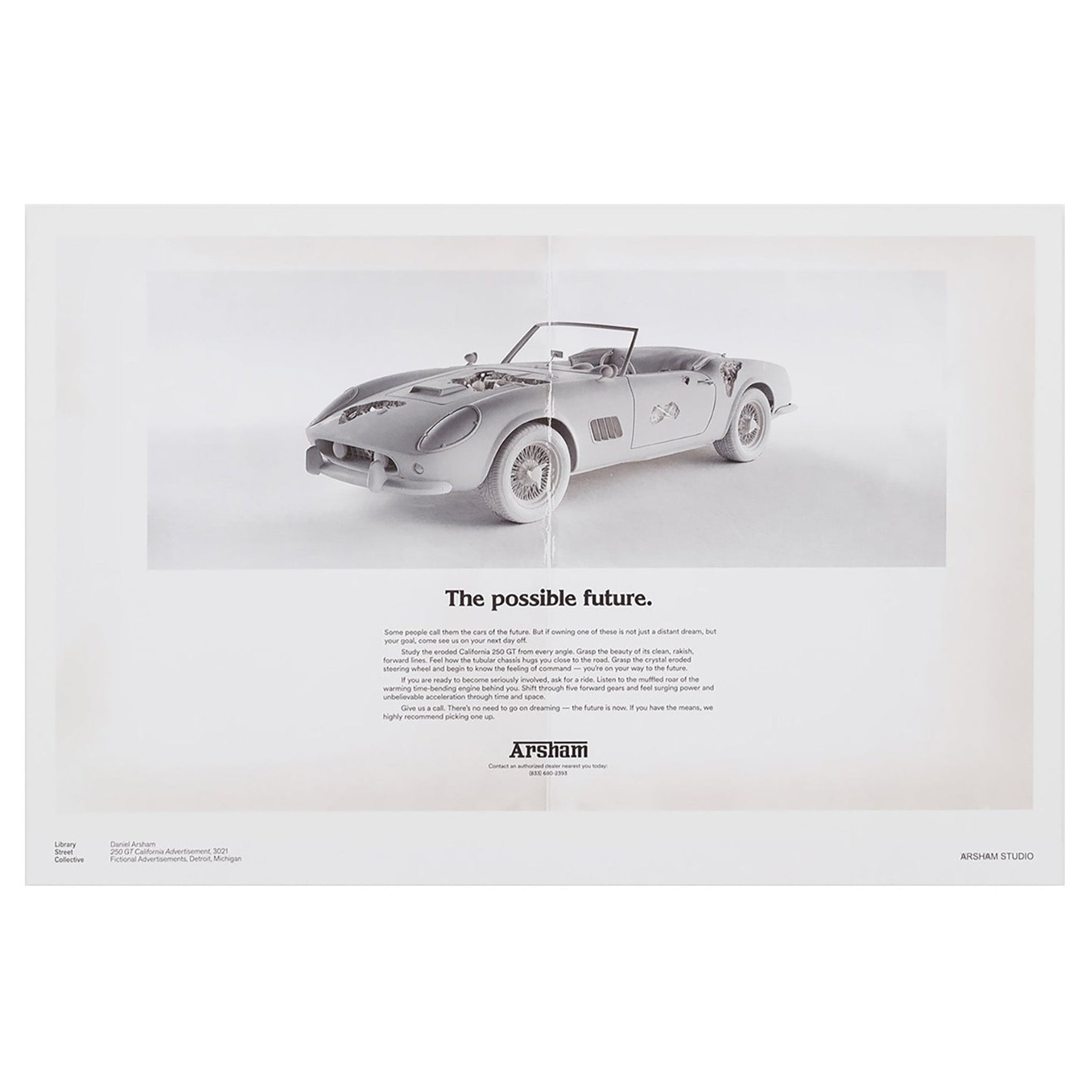 Daniel Arsham - Fictional Advertisement Poster - 250 GT California