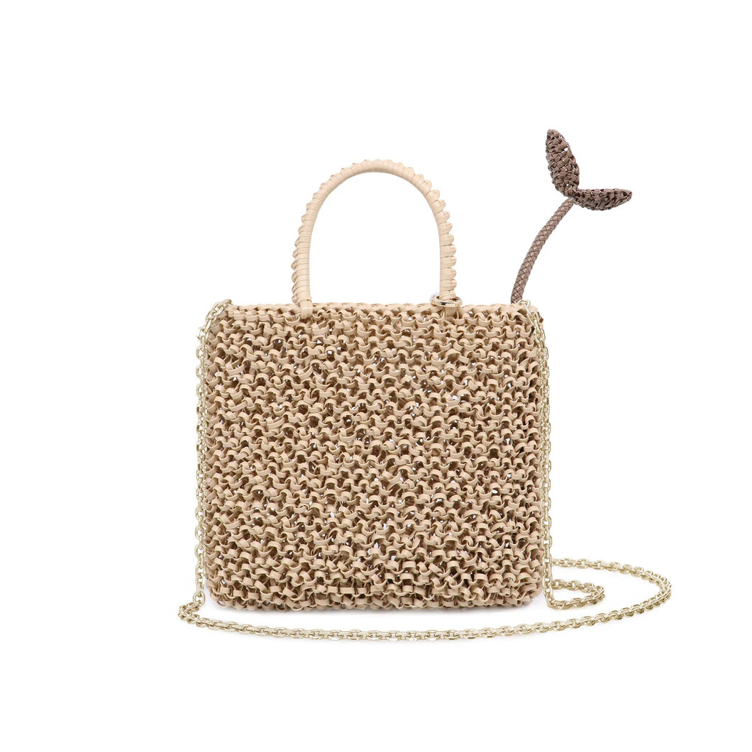 Izumi Kato x Anteprima - Standard Miniatura Wirebag with Leaf (Sabbia Opaco)