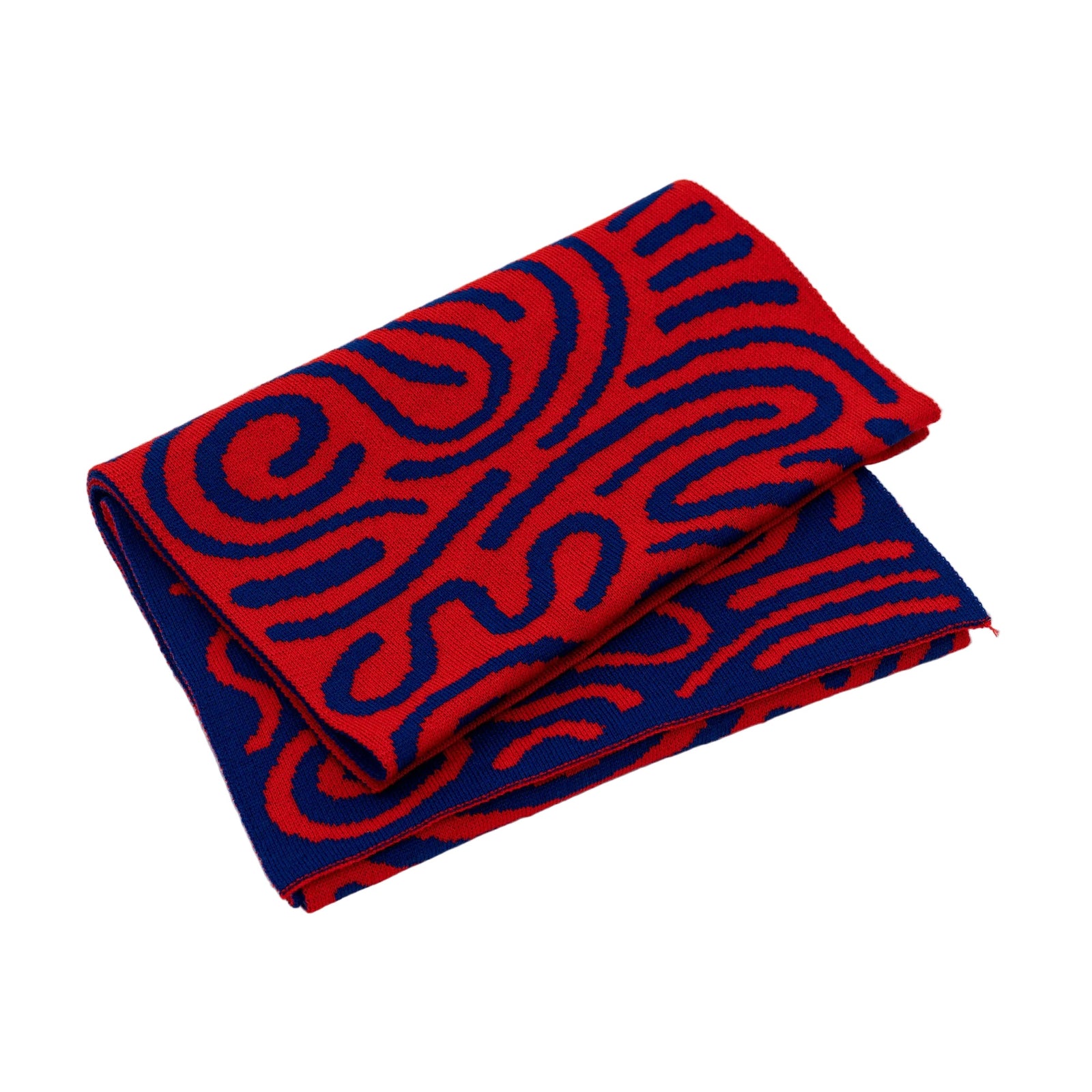 Josh Sperling - Squiggle Scarf (Red & Blue)