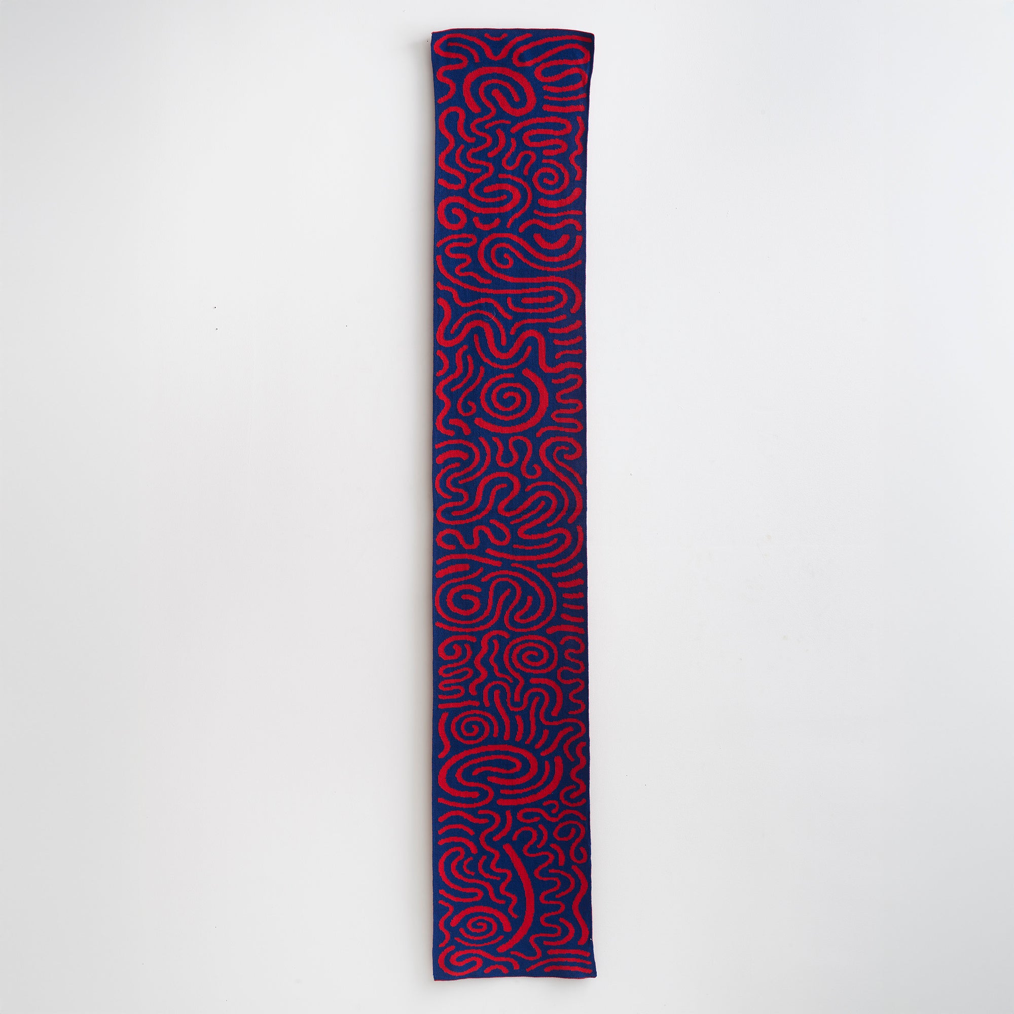 Josh Sperling - Squiggle Scarf (Red & Blue)