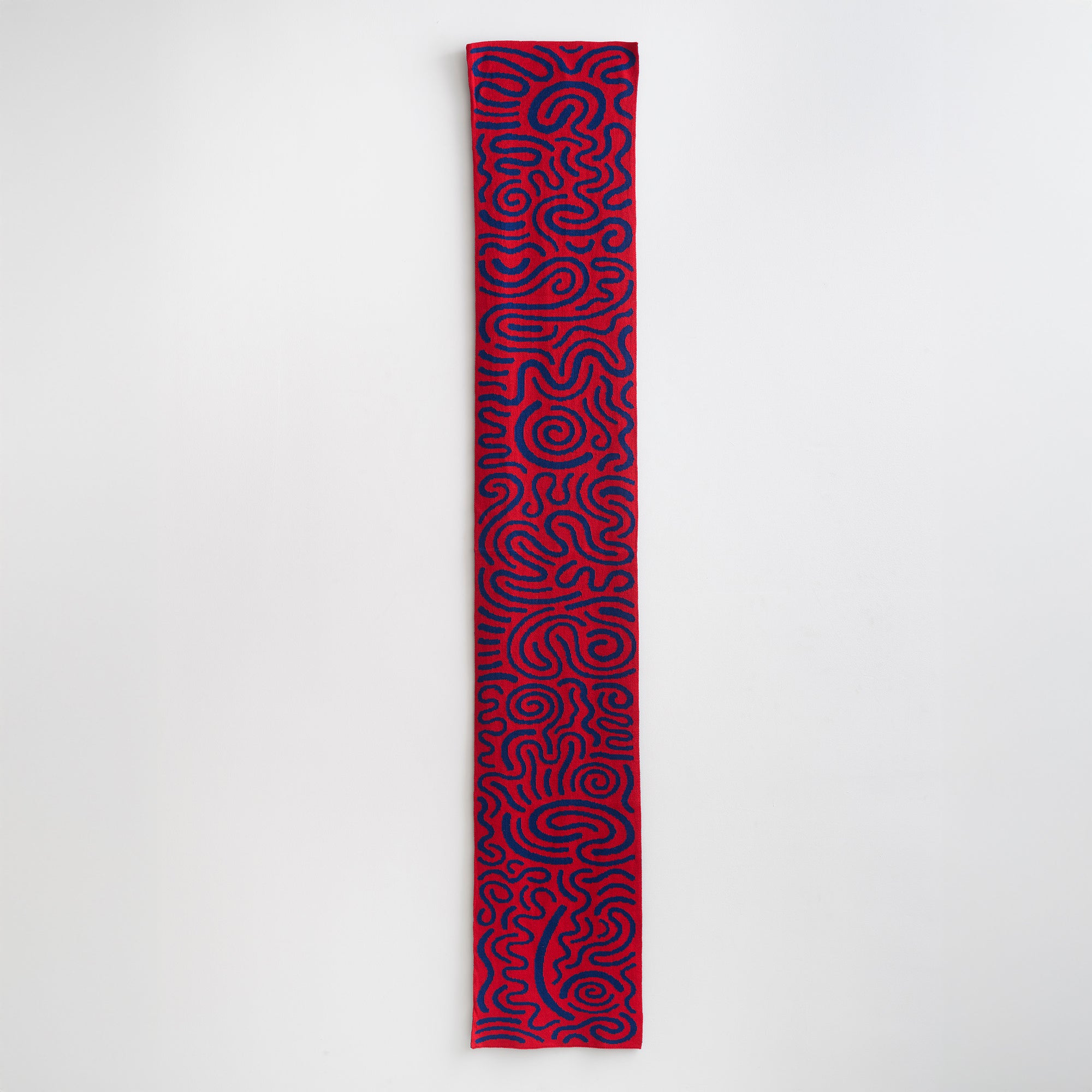 Josh Sperling - Squiggle Scarf (Red & Blue)