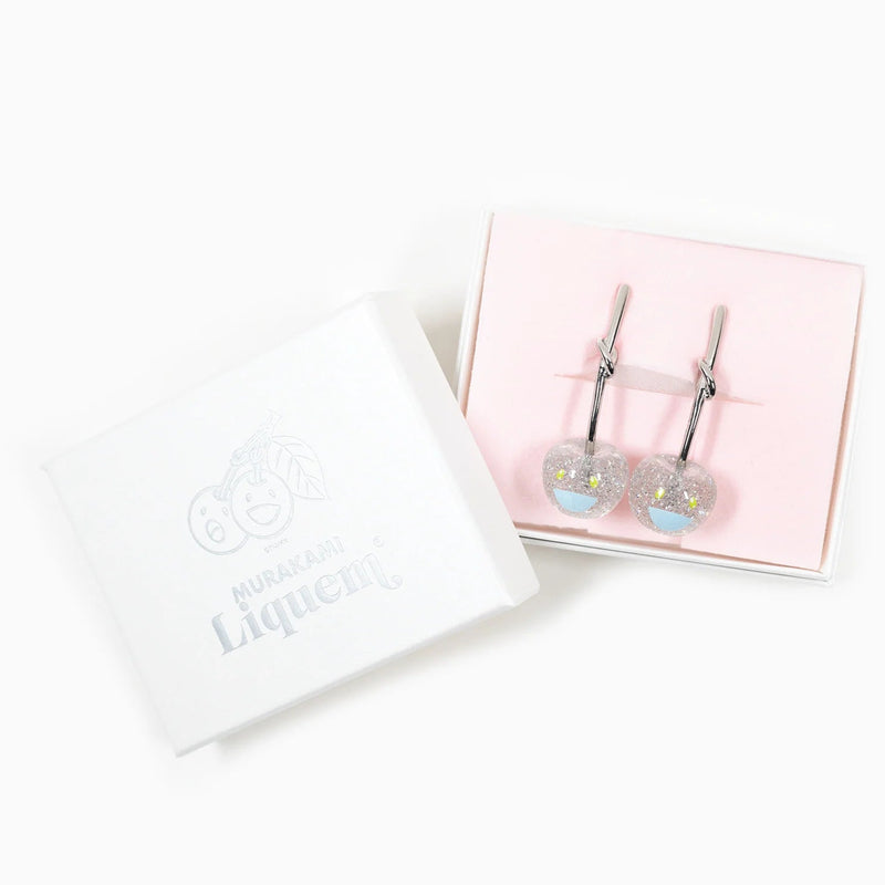 Takashi Murakami x Liquem - Cherry Earrings (Silver Clear)