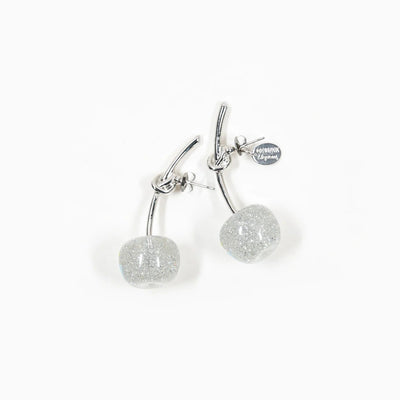 Takashi Murakami x Liquem - Cherry Earrings (Silver Clear)