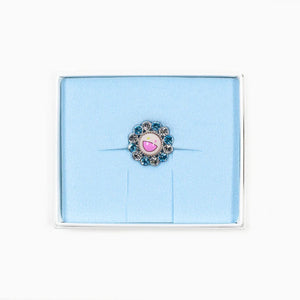 Takashi Murakami x Liquem - Flower Lapel Pin (Blue x White)