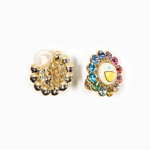 Takashi Murakami x Liquem - Flower Clip-On Earrings (Rainbow)