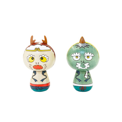 Takashi Murakami - Wind & Thunder God Kokeshi Dolls