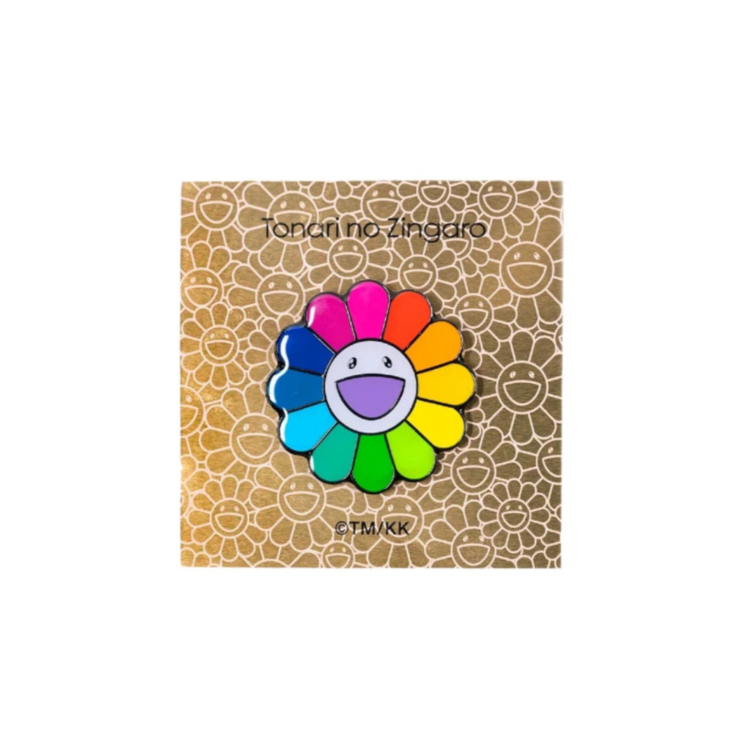 Takashi Murakami - Enamel Pin - Rainbow White Flower