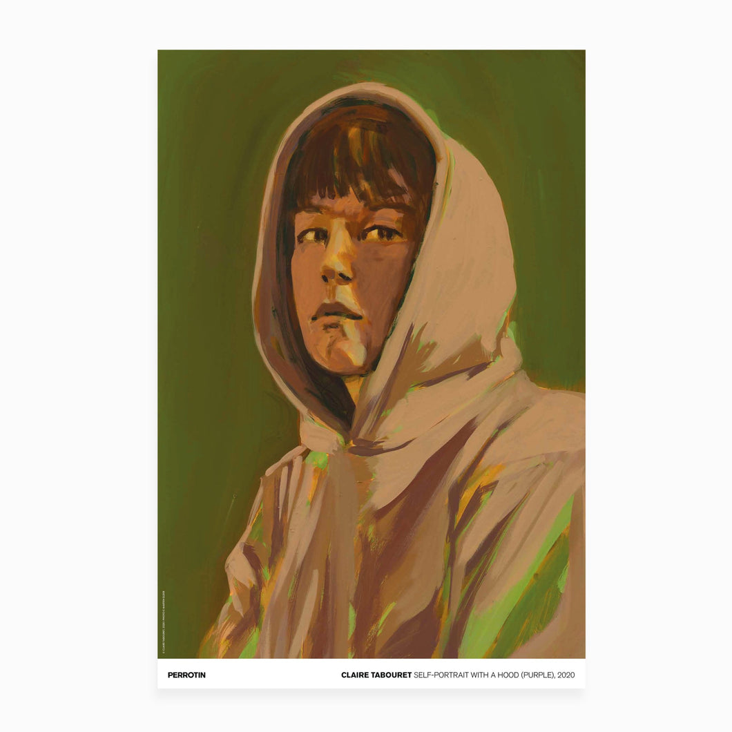 Claire Tabouret - Exhibition Poster: Self Portrait with a Hood (Purple)