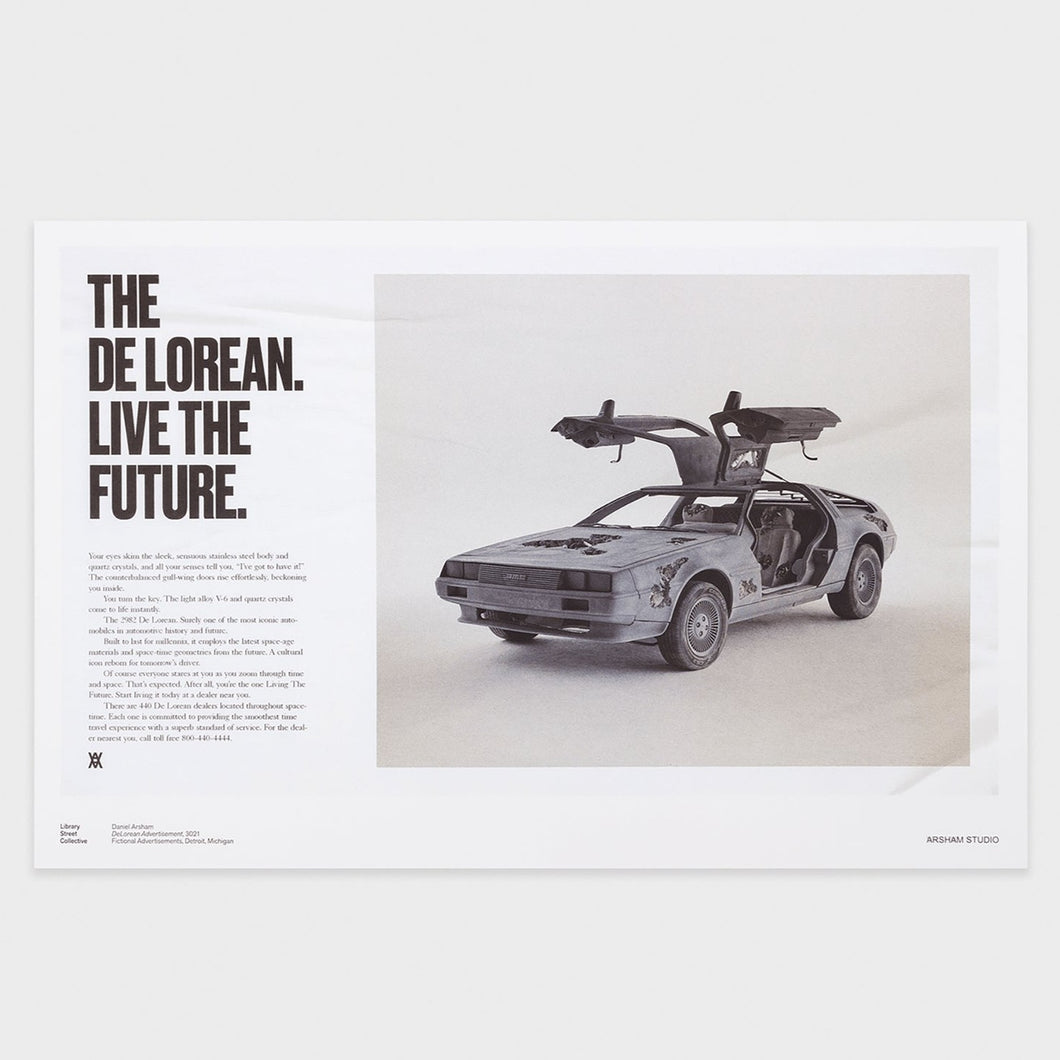 Daniel Arsham - Fictional Advertisement Poster - DeLorean (Individual)