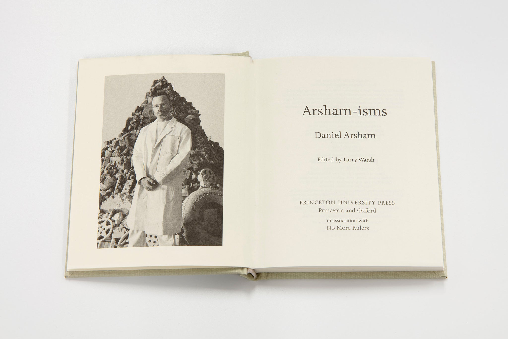The book with Daniel Arsham's preliminary sketches