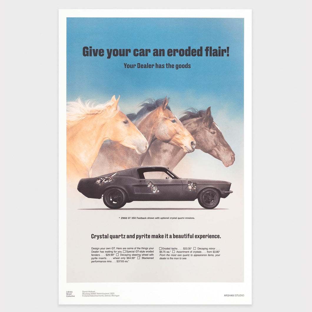 Daniel Arsham - Fictional Advertisement Poster - Mustang 350 GT (Individual)