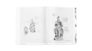 The book with Daniel Arsham's preliminary sketches