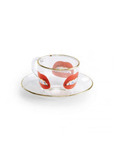 Load image into Gallery viewer, Toiletpaper (Maurizio Cattelan x Pierpaolo Ferrari) - Glass Coffee Cup &amp; Saucer
