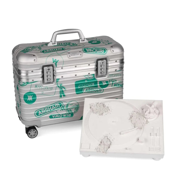 Daniel Arsham x RIMOWA - Eroded Turntable (Silver) - Perrotin New York