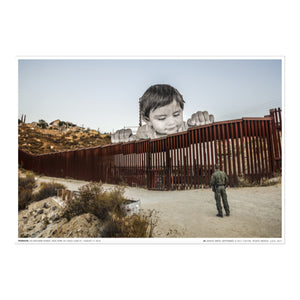 JR - Giants, Kikito and the Border Patrol, Tecate, Mexico